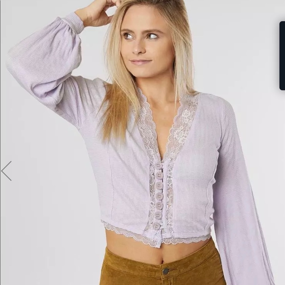 NWT Free People Periwinkle/violet top